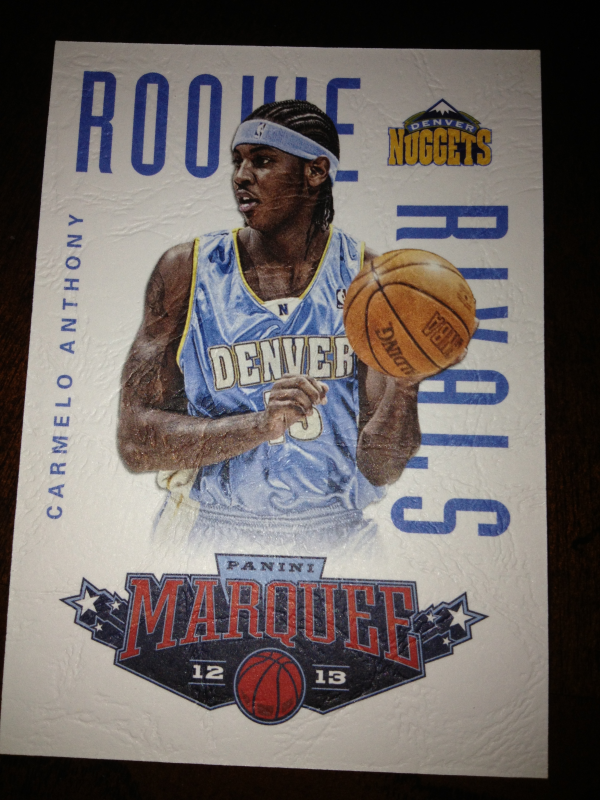 2012-13 Panini Marquee Rookie Rivals Leather #12 Carmelo Anthony/LeBron James