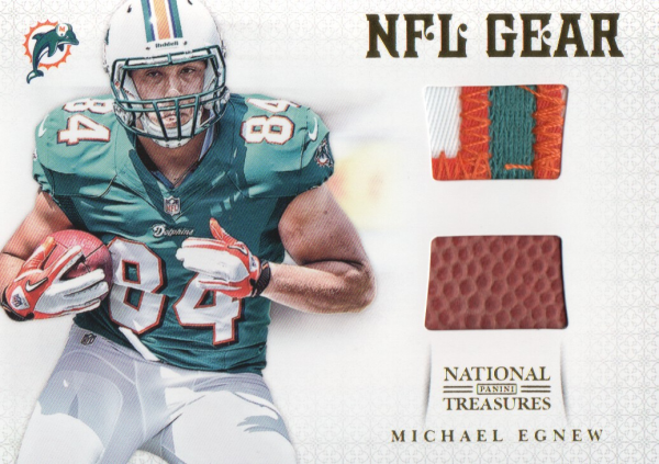 2012 Panini National Treasures NFL Gear Combos Prime #30 Michael Egnew