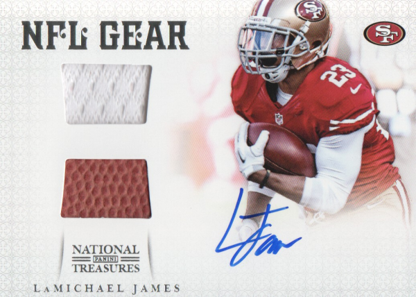 2012 Panini National Treasures NFL Gear Combos Signatures #4 LaMichael James
