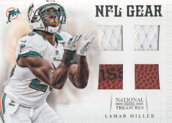 2012 Panini National Treasures NFL Gear Quad #23 Lamar Miller