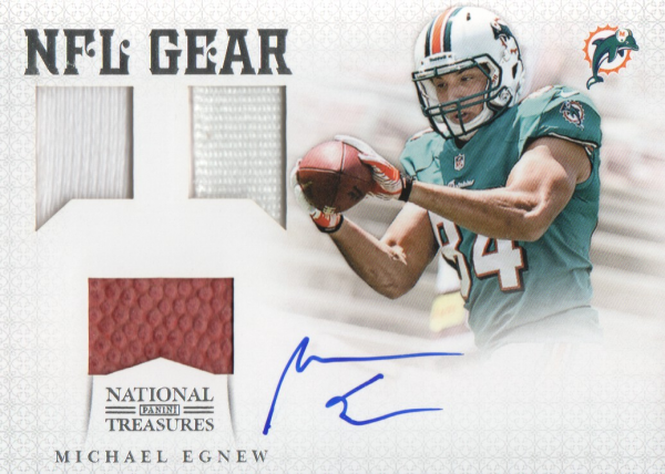 2012 Panini National Treasures NFL Gear Triple Signatures #30 Michael Egnew