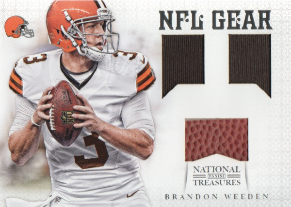 2012 Panini National Treasures NFL Gear Triple #27 Brandon Weeden
