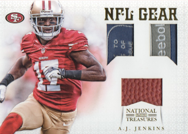 2012 Panini National Treasures NFL Gear Triple Prime #16 A.J. Jenkins