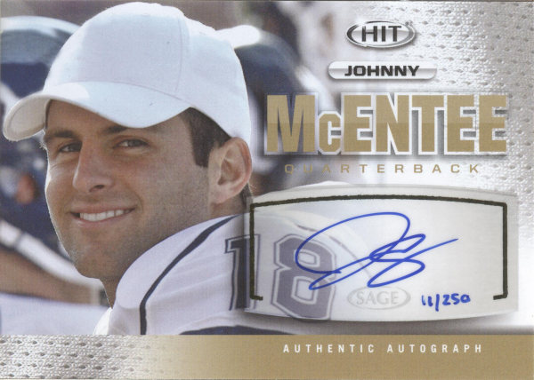 2013 SAGE HIT Autographs Gold #A107 Johnny McEntee