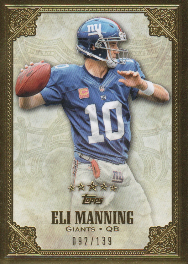 2012 Topps Five Star #1 Eli Manning