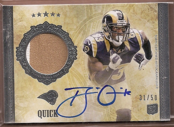 2012 Topps Five Star #164 Brian Quick JSY AU/50 RC