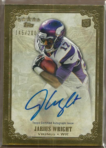2012 Topps Five Star Rookie Autographs #FSFAJW Jarius Wright/200