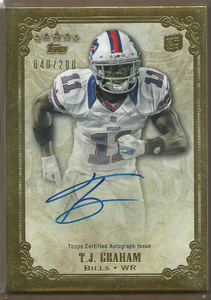 2012 Topps Five Star Rookie Autographs #FSFATJG T.J. Graham/200