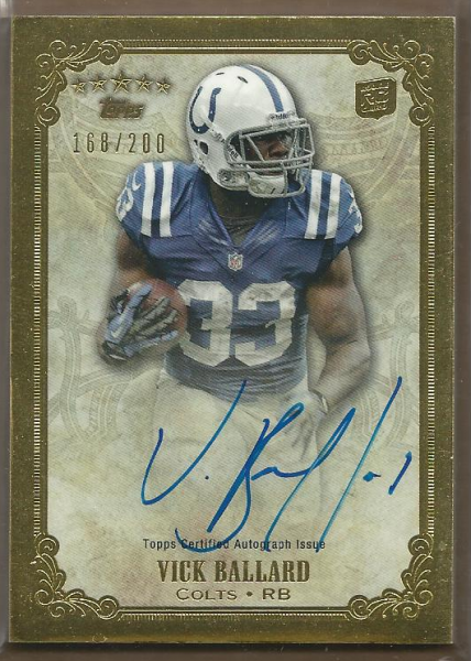 2012 Topps Five Star Rookie Autographs #FSFAVB Vick Ballard/200