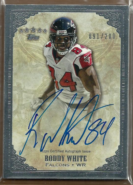 2012 Topps Five Star Veteran Autographs #FSSRW Roddy White/200