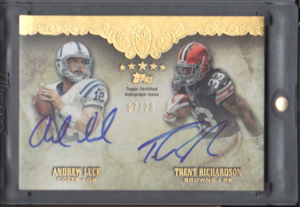 2012 Topps Five Star Dual Rookie Autographs #FSFDALR Trent Richardson/Andrew Luck