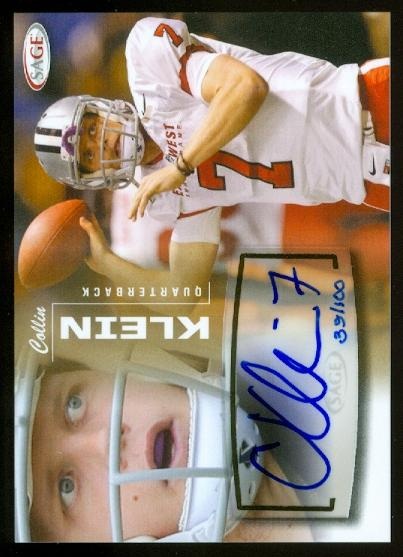 2013 SAGE Autographs Gold #27 Collin Klein