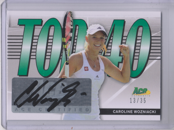 2013 Ace Authentic Top 40 Autographs #T40CW1 Caroline Wozniacki