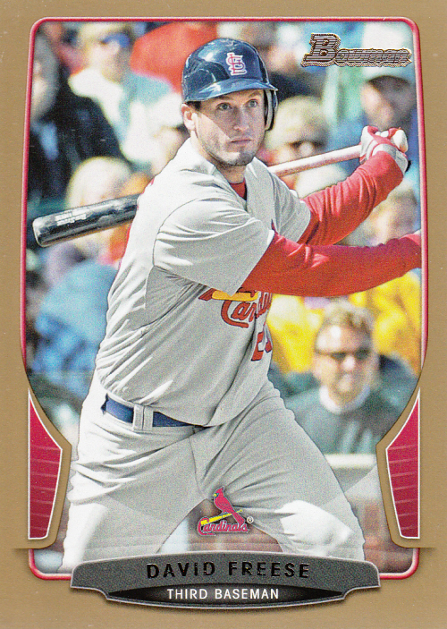 2013 Bowman Gold #6 David Freese