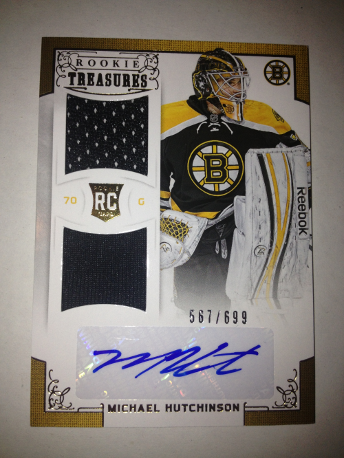 2012-13 Panini Rookie Anthology #106 Michael Hutchinson JSY AU/699 RC