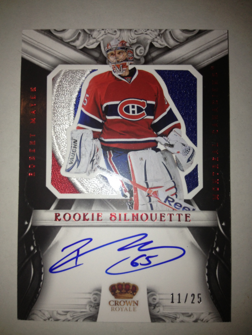 2012-13 Crown Royale Rookie Silhouette Patch Autographs #59 Robert Mayer