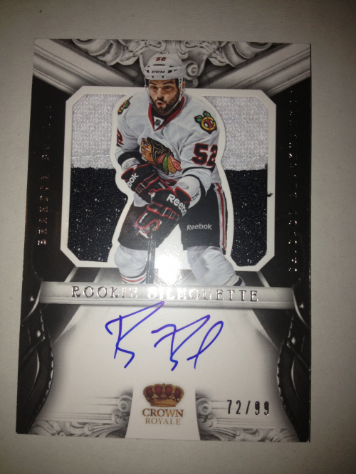 2012-13 Crown Royale Rookie Silhouette Prime Autographs #58 Brandon Bollig