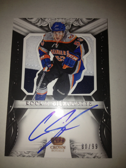 2012-13 Crown Royale Rookie Silhouette Prime Autographs #76 Casey Cizikas