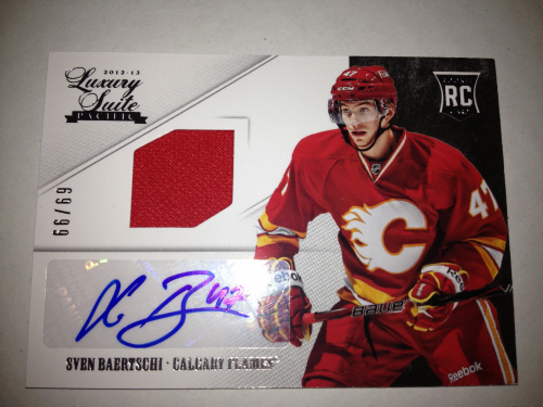 2012-13 Luxury Suite #99 Sven Baertschi JSY AU RC