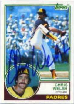 1983 Topps #118 Chris Welsh HAND AUTOGRAPHED
