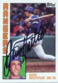 1984 Topps #62 Dave Hostetler HAND AUTOGRAPHED