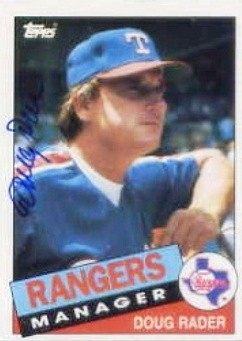1985 Topps #519 Doug Rader HAND AUTOGRAPHED