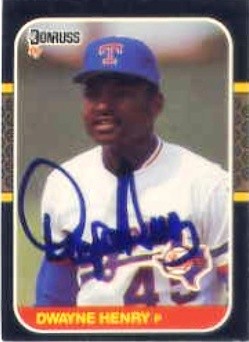 1987 Donruss #637 Dwayne Henry HAND AUTOGRAPHED
