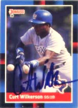 1988 Donruss #592 Curt Curtis Wilkerson HAND AUTOGRAPHED