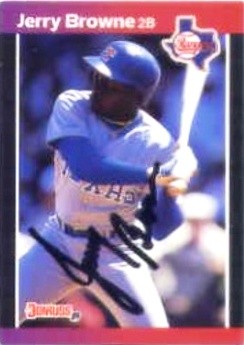 1989 Donruss #529 Jerry Browne HAND AUTOGRAPHED