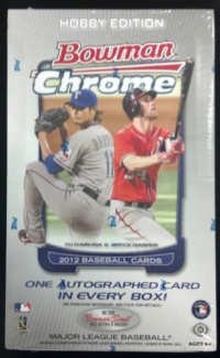 2012 Bowman CHROME Baseball HOBBY Box