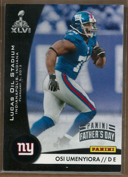 2012 Panini Father's Day Super Bowl XLVI #8 Osi Umenyiora 5/5