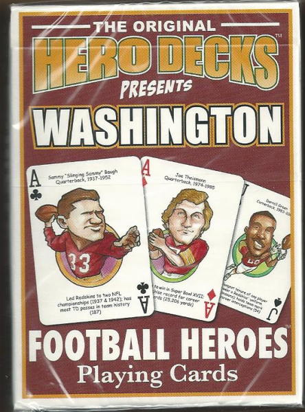 Washington Redskins NFL Hero Decks Playing Cards Poker Sized 52 Card Deck