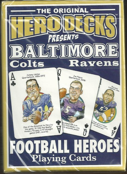 Baltimore Ravens Colts Hero Decks Playing Cards Poker Sized 52 Card Deck