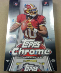 2012 Topps Chrome Football Hobby Box front image