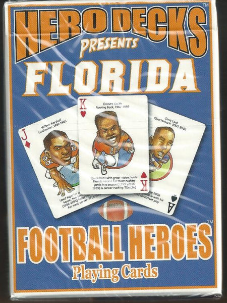 Florida Gators NCAA Football Hero Decks Playing Cards Poker Sized 52 Card Deck