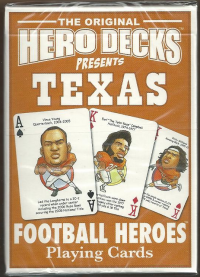 Texas Longhorns NCAA Football Hero Decks Playing Cards Poker Sized 52 Card Deck