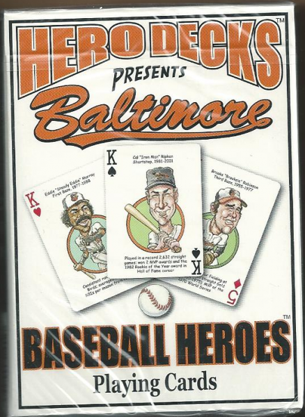 Baltimore Orioles MLB Baseball Hero Decks Playing Cards Poker Sized 52 Card Deck