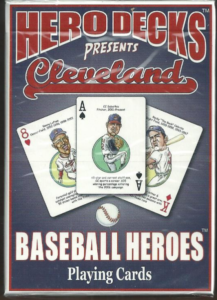 Cleveland Indians MLB Baseball Hero Decks Playing Cards Poker Sized 52 Card Deck