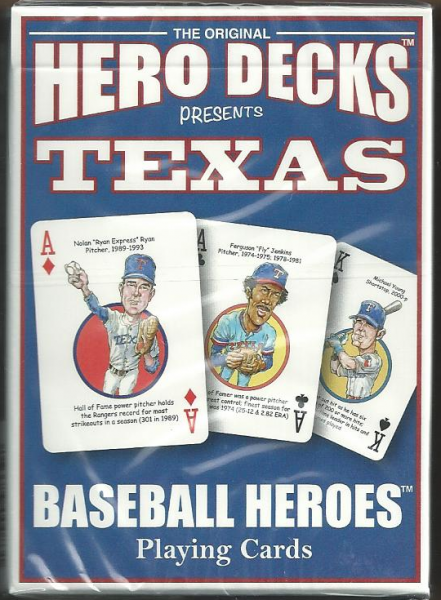 Texas Rangers MLB Baseball Hero Decks Playing Cards Poker Sized 52 Card Deck
