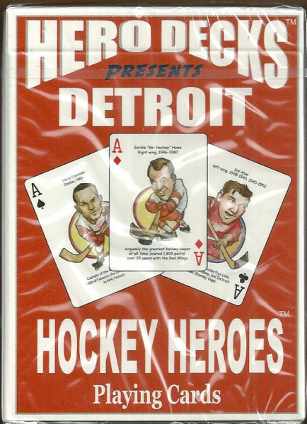 Detroit Red Wings NHL Hockey Hero Decks Playing Cards Poker Sized 52 Card Deck 