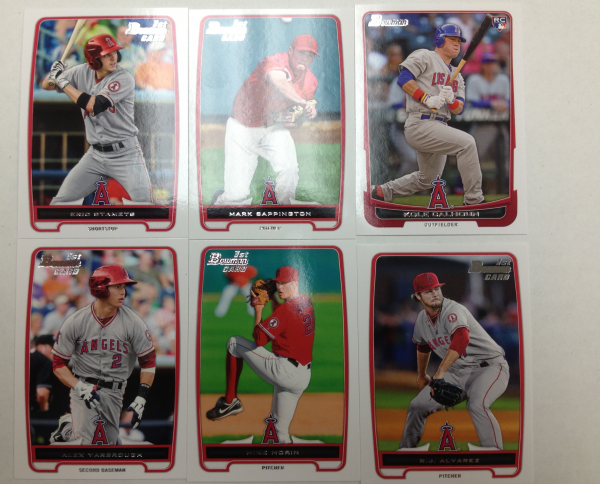 2012 Bowman Draft Los Angeles Angels Team Set 6 Cards