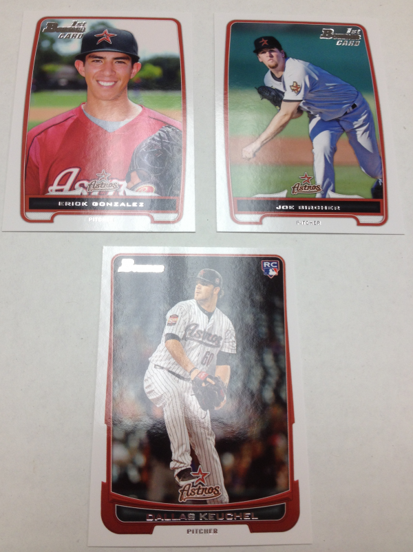 2012 Bowman Draft Houston Astros Team Set 3 Cards