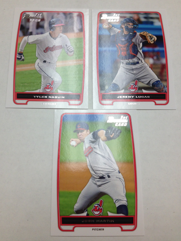 2012 Bowman Draft Cleveland Indians Team Set 3 Cards