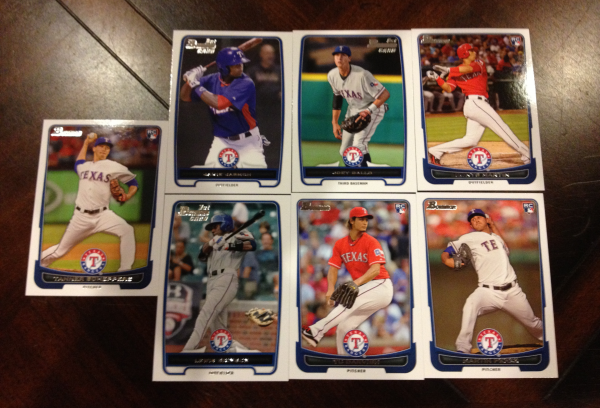 2012 Bowman Draft Texas Rangers Team Set 7 Cards Yu Darvish RC