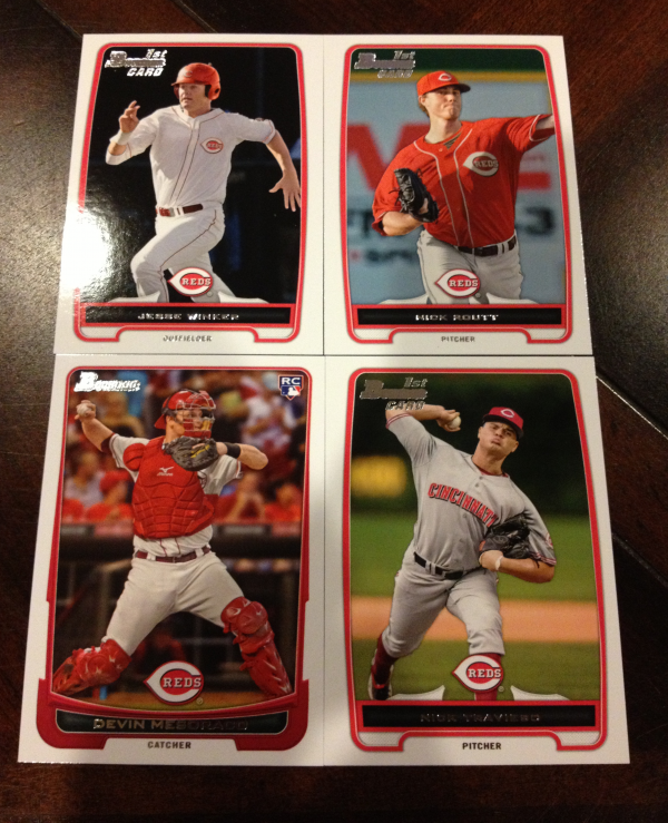 2012 Bowman Draft Cincinnati Reds Team Set 4 Cards