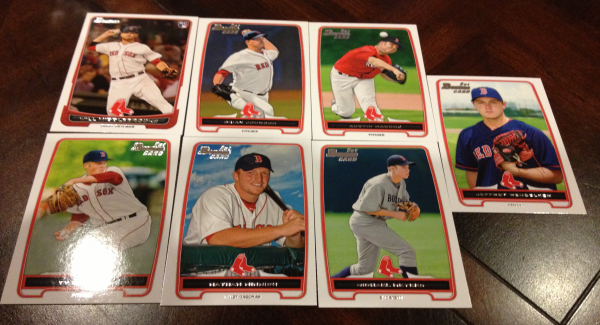 2012 Bowman Draft Boston Red Sox Team Set 7 Cards Will Middlebrooks RC