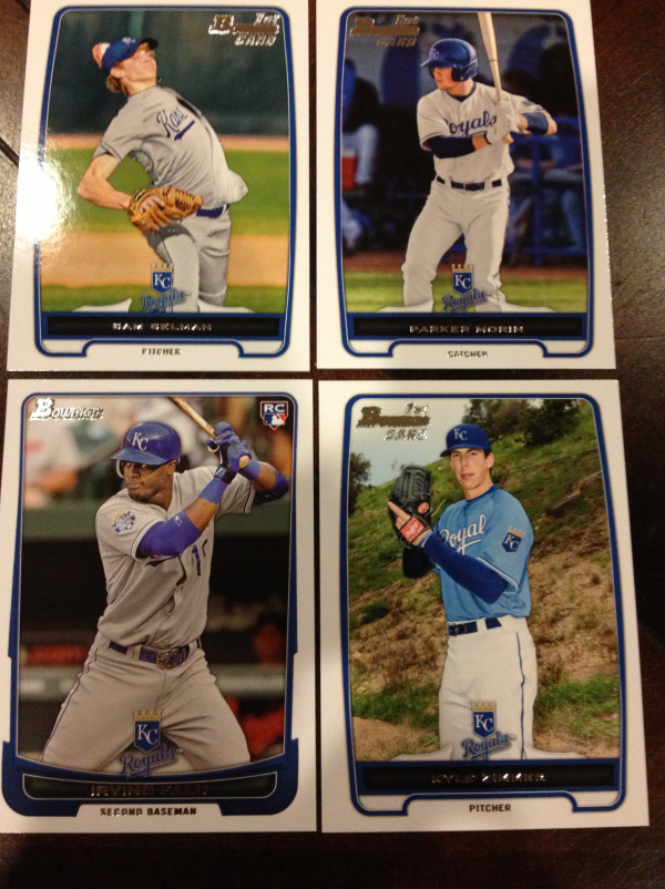 2012 Bowman Draft Kansas City Royals Team Set 4 Cards