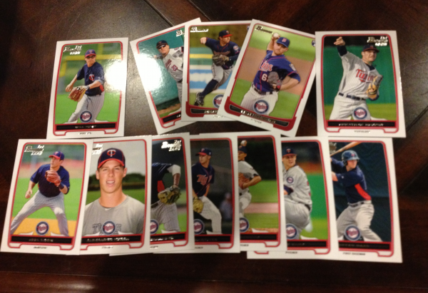 2012 Bowman Draft Minnesota Twins Team Set 12 Cards