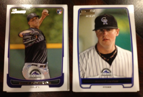 2012 Bowman Draft Colorado Rockies Team Set 16 Cards