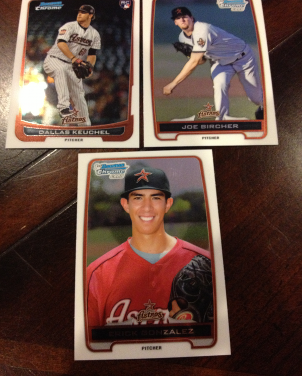 2012 Bowman Chrome Draft Houston Astros Team Set 3 Cards